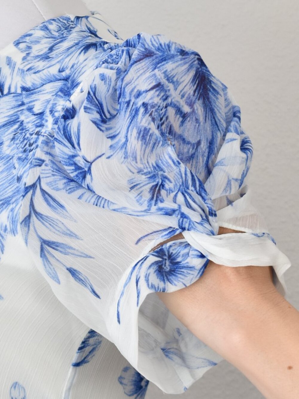 Calvin Klein Floral Chiffon A-Line Dress - 2 - Picture 10 of 11